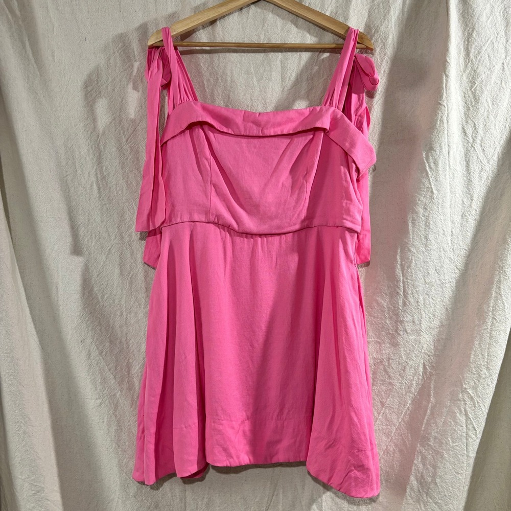 Miami for Francesca's Pink Tie Shoulder Fit and Flare Mini Dress XL 284T387HWB